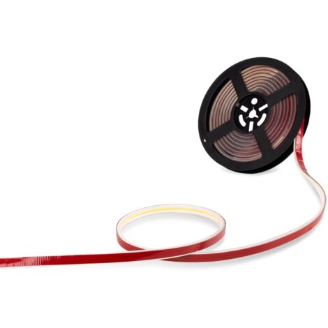Ruban LED COB 220V AC - 10W/m - 12mm - IP67 - 5 mètres - Sécable