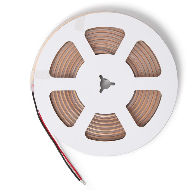 Ledkia - Ruban led cob 24V dc 320 LED/m 5m IP65 CRI90 Largeur 10 mm Coupe 5 cm 2200K Super chaud