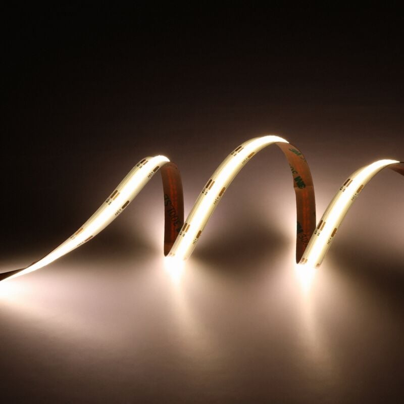 Ruban led cob cct 24V dc 560 LEDs/m 5m IP20 CRI90 Largeur 10mm Coupe 2,5cm (2700K - 4000K - 6000K) cct
