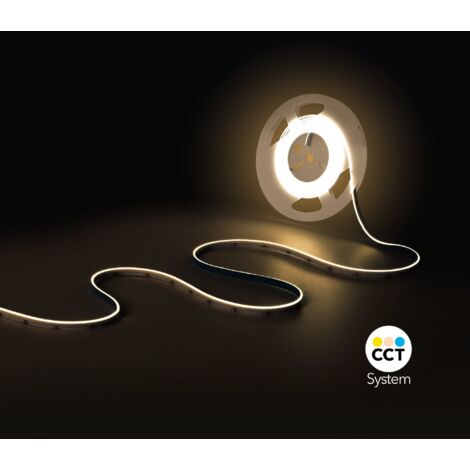 Ruban LED COB CCT 24V DC - Emission latérale - 12W/m - 10mm -