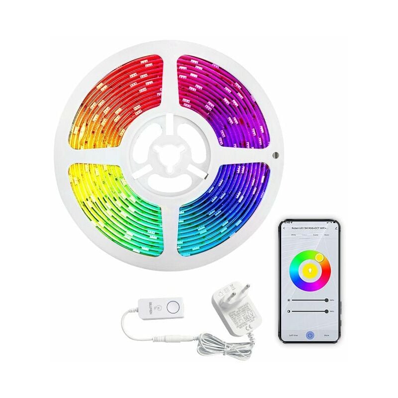 Silumen - Ruban led Connecté WiFi rgbw 12V IP44 90LED/m - 5 m