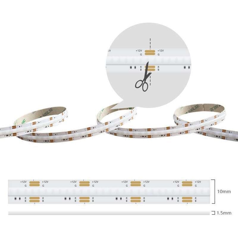 

Ruban LED de 5 mètres en COB 432 LED au mètre IP20