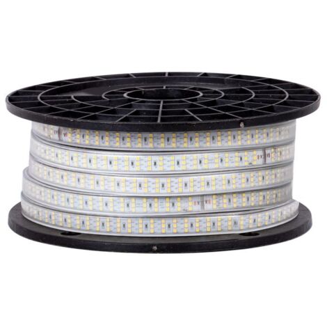 Ruban LED de chantier 25m 15W/m – Éclairage étanche IP65 – Sécable tous les 50cm – Blanc froid 5000K pour chantiers et événements – Woltz