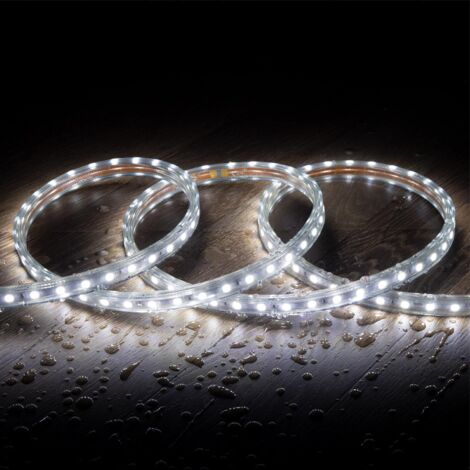 Ruban LED 220V AC 60 LED/m Blanc Froid