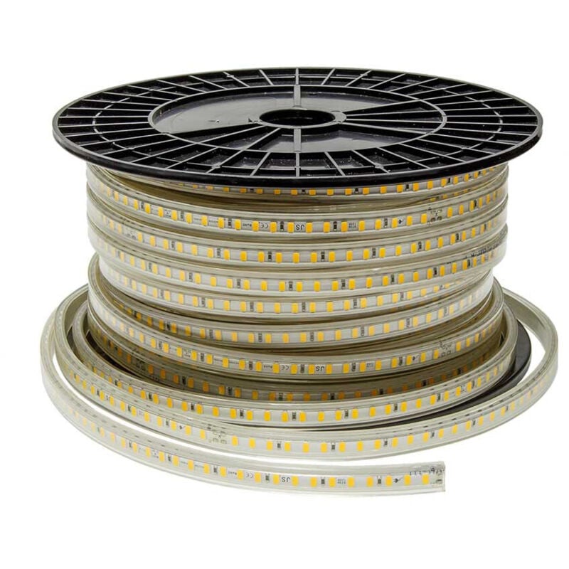 Optonica - Ruban led 5730 220V - 500lm/m - IP65 - Blanc Chaud 2800K - 50m