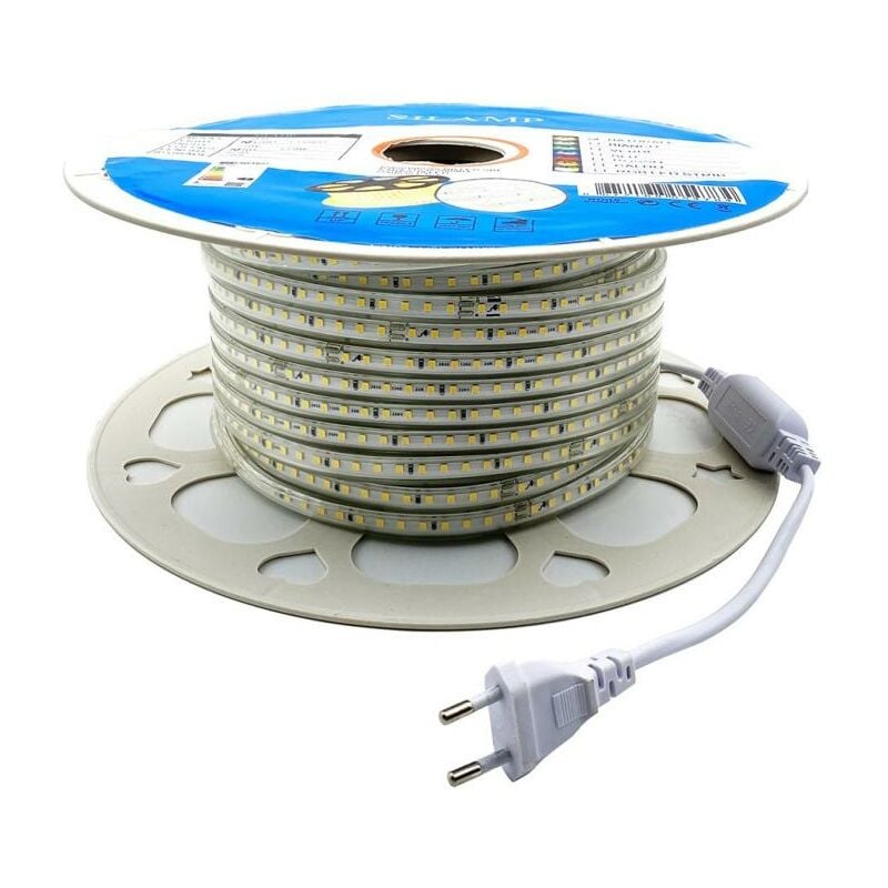 Ruban led Fin 50M 220V Recoupable 20cm IP65 2835 120LED/m - Blanc Neutre Silumen