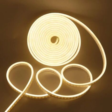 Ruban Led Flexible Néon Bande - 5M - Blanc chaud - Étanche IP65 - Découpable