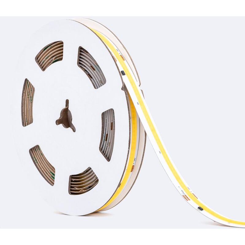 Ruban led ic Digital spi 24V dc cob 420 LED/m 5m IP20 CRI90 Largeur 10mm Coupe tous les 10cm 2700K Blanc chaud