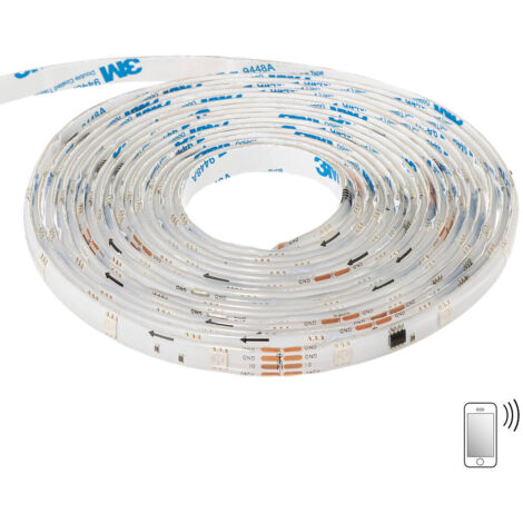 Ruban LED multicolore 150 LED sur 5M avec Télécommande et Bluetooth - Atmosphera