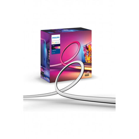 Philips – Bande LED dégradée 216,5 cm – Couleur noir – 20 W – IP20 – 1100 lumens – Compatible téléviseurs 55-65 pouces – Installation facile