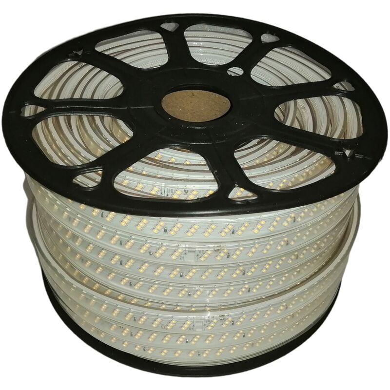 Ruban led professionnel de 50 mètres en 2835 blanc chaud avec 276 led au mètre