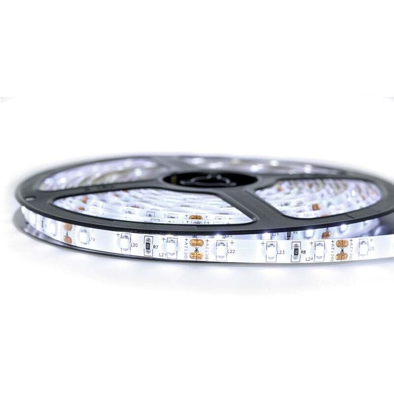 Ruban Professionnel 3528 -60 leds - 1 à 10 mètres - Blanc froid (IP65) Transformateur: Alimentation Non-Inclus - Longueur: 10 mètres(2x5m)