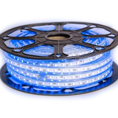 Ruban LED Professionnel 5050 60 LED/m de 25 ou 50 mètres Bleu étanche (IP68)