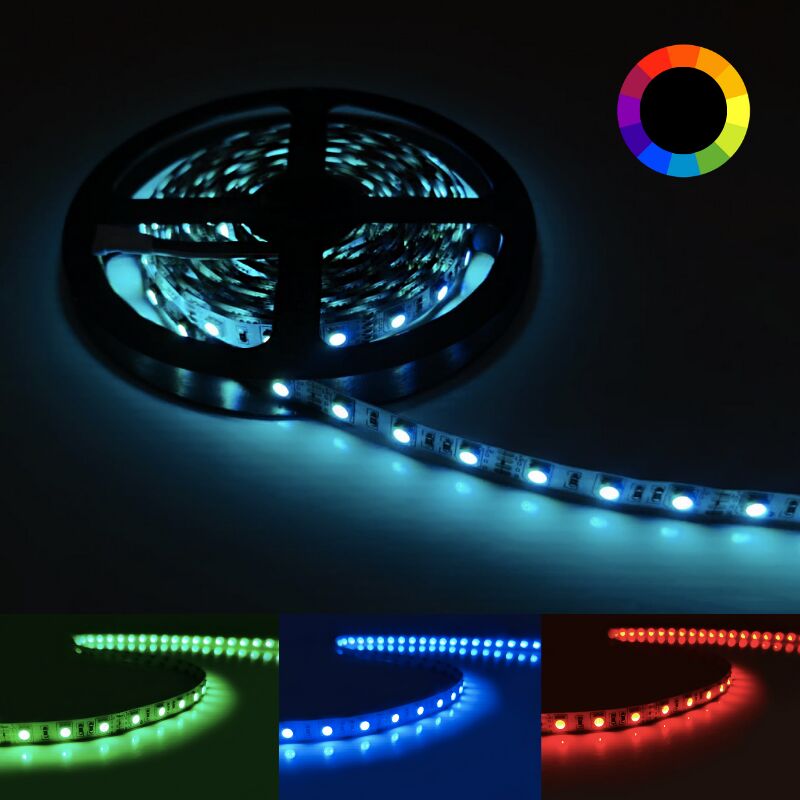 Ruban led rgb 12V 5M 5050 IP20 60LED/m Silamp