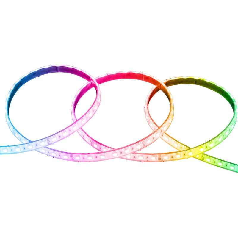 Ledkia - Ruban led rgb 24V dc smd Silicone flex 60LED/m 5m IP68 Largeur 12mm Coupe tous les 10cm rgb