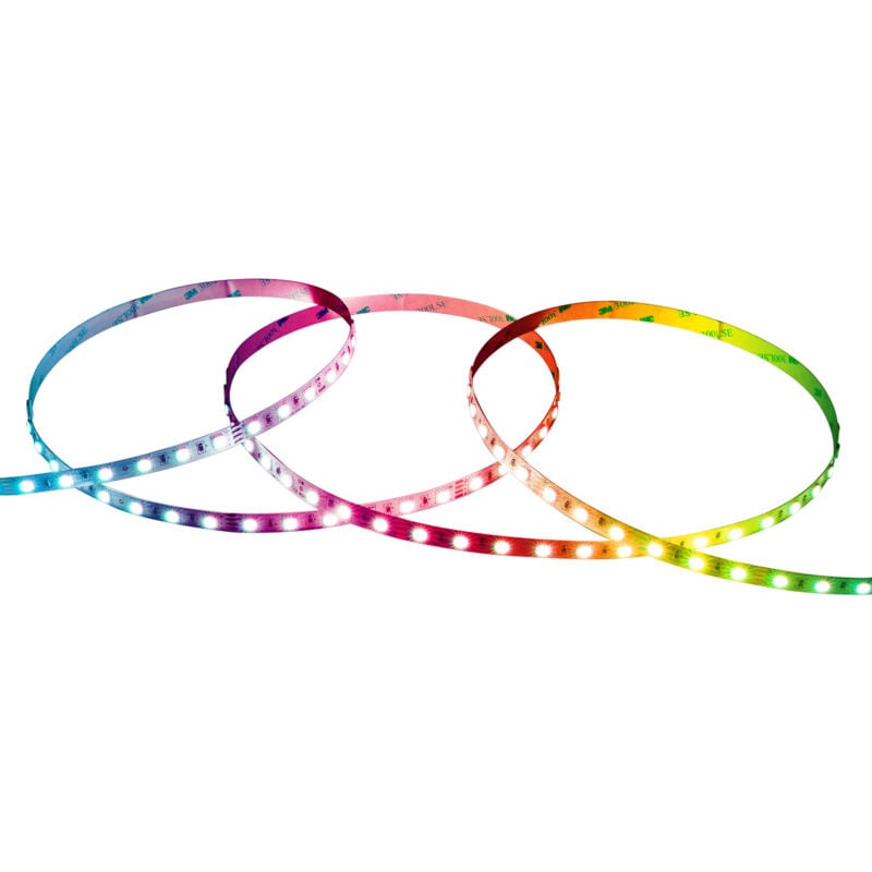 Ledkia - Ruban led rgb 24V dc SMD5050 60LED/m 5m IP20 Largeur 10mm Coupe 10cm rgb