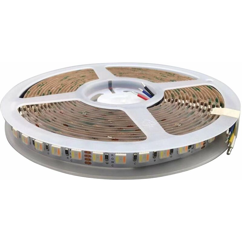 Cyclingcolors - Ruban led SMD5050 dimmable rgb + cct 24V 28,8W/m 96LED/m adhésif autocollant 3M sortie 5 fils Bande Bandeau Meuble Escalier Terrasse