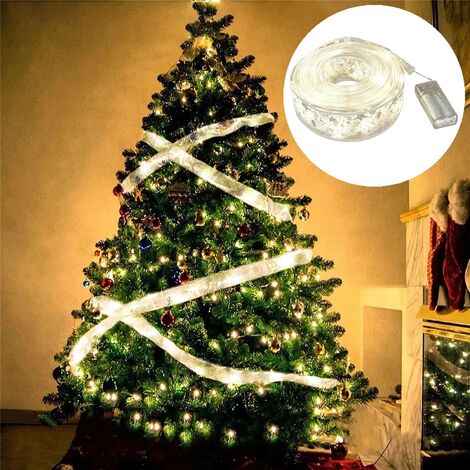 Ruban lumineux Led en fil de cuivre pour noël, lanterne pour arbre de noël, nud supérieur