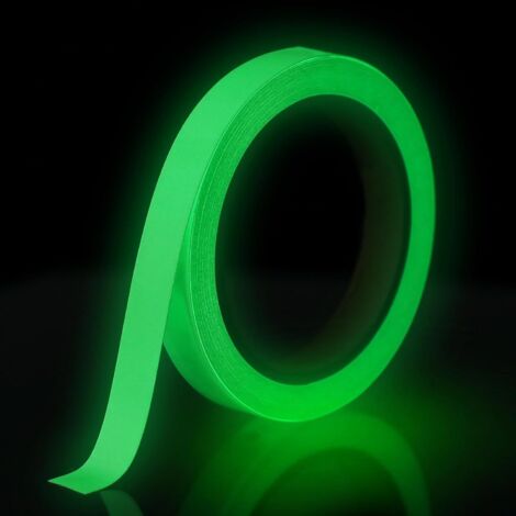 Ruban lumineux, ruban d'avertissement de sécurité, adapté à la décoration de vélos, de scènes et d'escaliers (10 m x 10 mm)