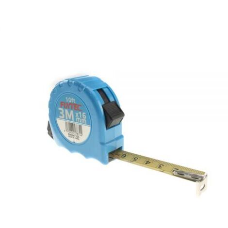 Ruban métrique en acier - 3 m x 16 mm - Fixtec
