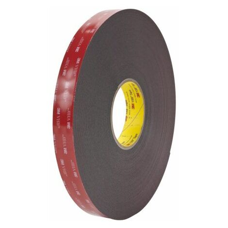 Ruban mousse acrylique double face 3M 5952F VHB™, Noir, 25mm x 33m x 1.1mm ( Prix pour 1 )