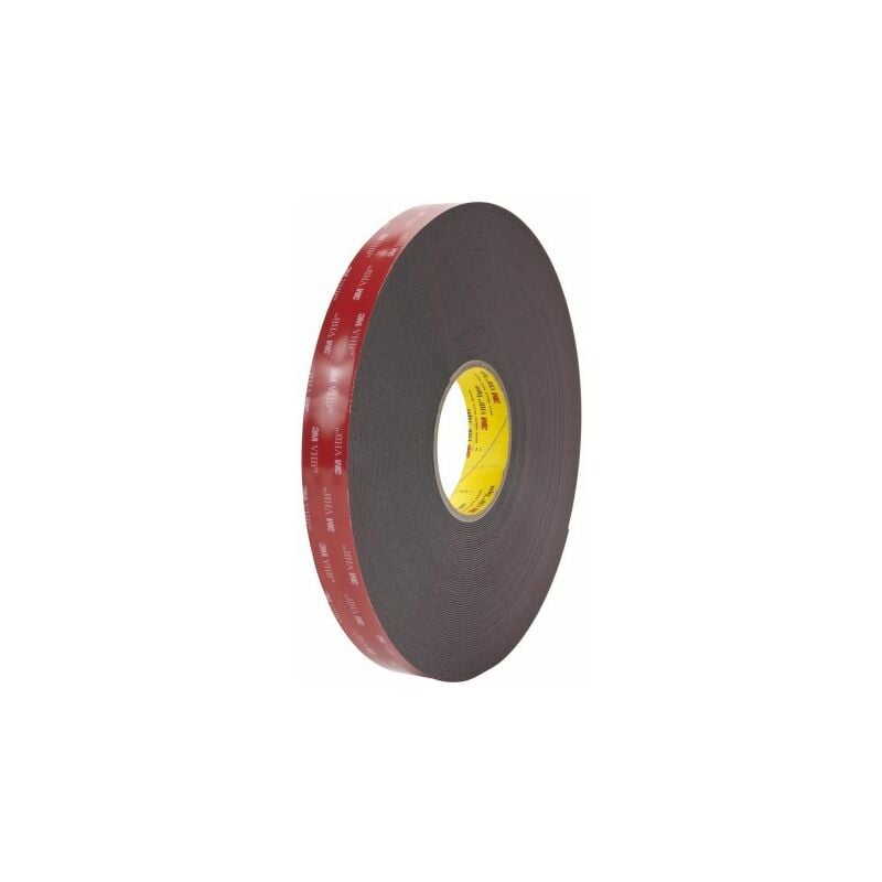Ruban mousse acrylique double face 3M 5952F vhb™, Noir, 25mm x 3 3M x 1.1mm ( Prix pour 1 )