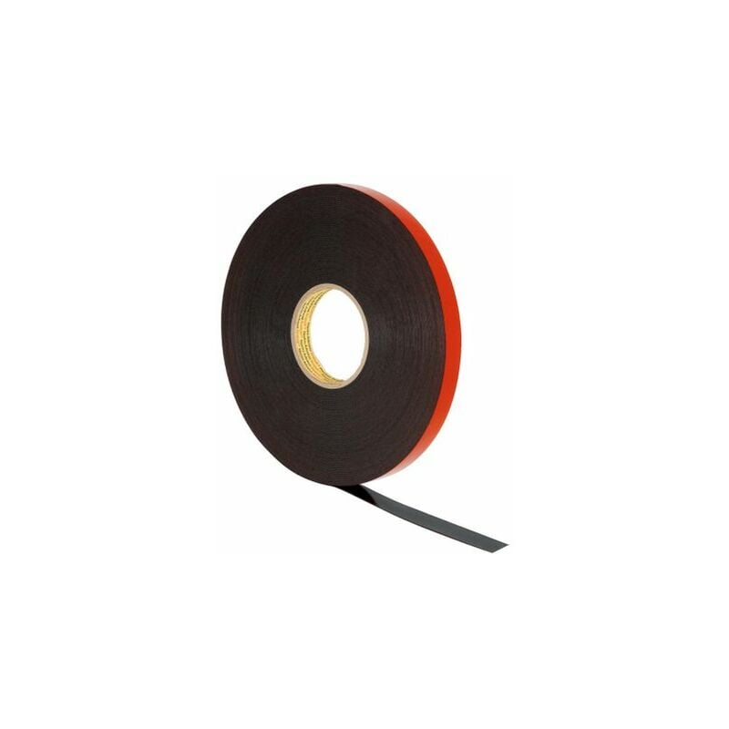 Ruban mousse acrylique double face 3M 5962F vhb™, Noir, 25mm x 3 3M x 1.6mm ( Prix pour 1 )