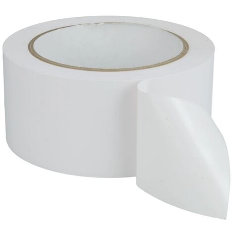 Ruban plastique lisse blanc 50 mm