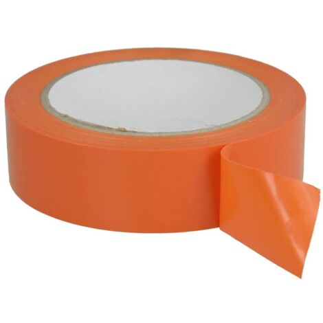 Ruban plastique lisse orange 30 mm