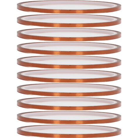 Ruban polyimide haute température 10 pièces, couleur marron foncé, adhésif isolant pour transformateurs, largeur 3mm