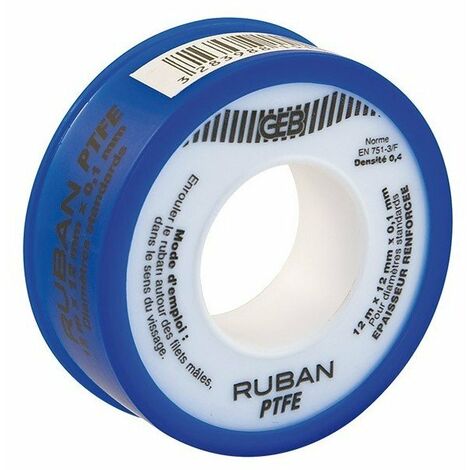 Ruban Ptfe Std 12mm X 12m X 0,075mm - Geb
