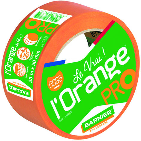 Ruban Pvc Orange® multi-usages - Le vrai - 6095 L75mm - Long 33m