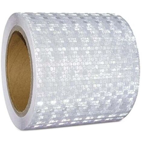 Ruban réfléchissant 10 cm x 10 m - ruban de sécurité imperméable et auto-adhésif pour véhicules et usage extérieur