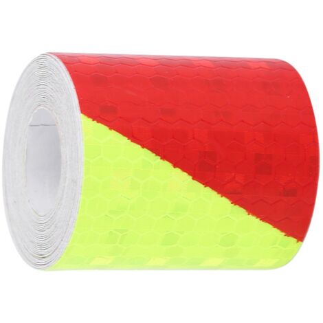 Ruban réfléchissant 5cm x 3m pour voiture, autocollant de sécurité fluorescent rouge