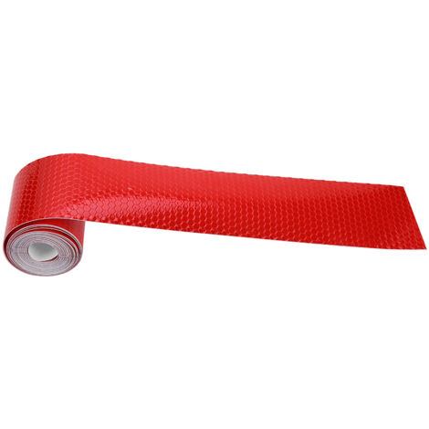Ruban Réfléchissant Adhésif Sécurité 5cm x 3m pour Remorques, Voitures, Vélos - Rouge
