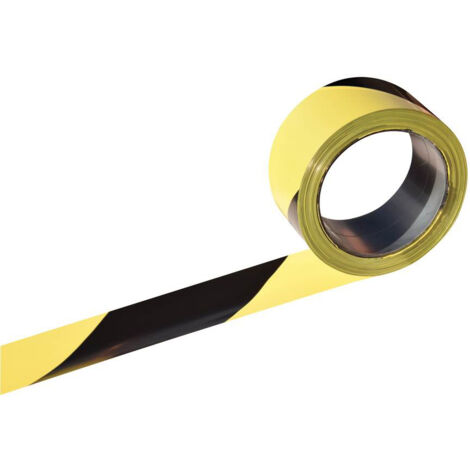 Ruban Rubaplast® RUBALISE noir et jaune 50 mm x 100 m TALIAPLAST