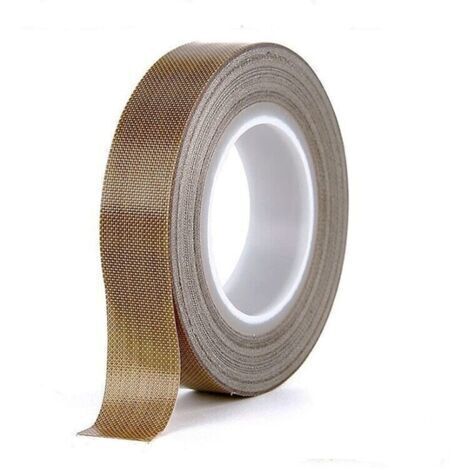 Ruban téflon (1/2 pouce x 33 pieds x 0,18 mm) ruban PTFE pour machines à sceller sous vide, machines à sceller à impulsion manuelles, ruban en fibre de verre enduit de PTFE