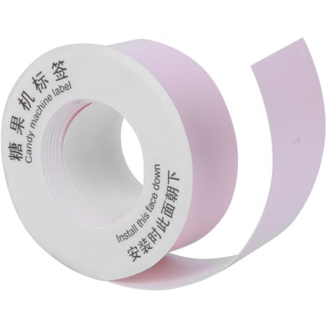 Ruban thermique pour machine d'étiquetage - Fond rose, texte noir