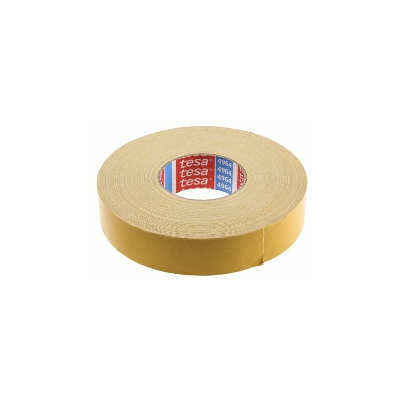 Ruban tissé double face Blanc Tesa 4964, 38mm x 50m x 0.39mm 7,5 N/cm ( Prix pour 1 )