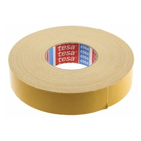 Ruban tissé double face Blanc Tesa 4964, 38mm x 50m x 0.39mm 7,5 N/cm ( Prix pour 1 )
