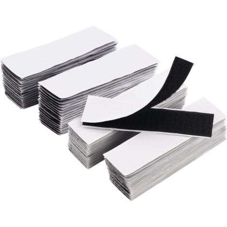 Ruban Velcro Auto-Adhésif Rectangle 30 mm x 1,2 m Pad pour attacher des boucles à crochets pour la maison, le bureau, l'école