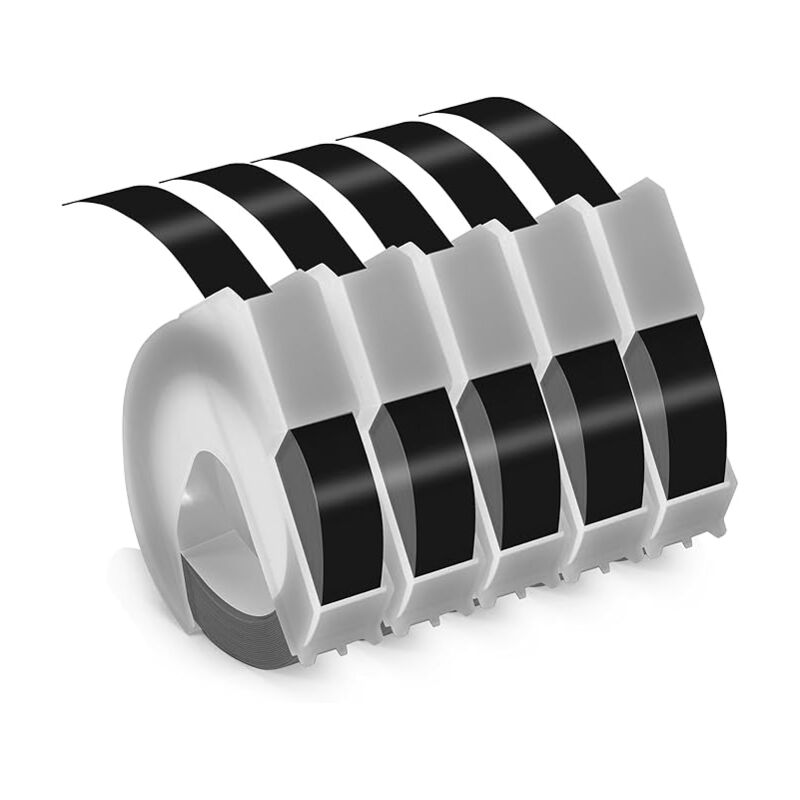 rubans d'étiquettes compatibles Dymo, ruban gaufré 3D de 9 mm, compatible avec Dymo Omega S, Junior S0717900, Organizer Xpress Embossing Etiqueteuse,