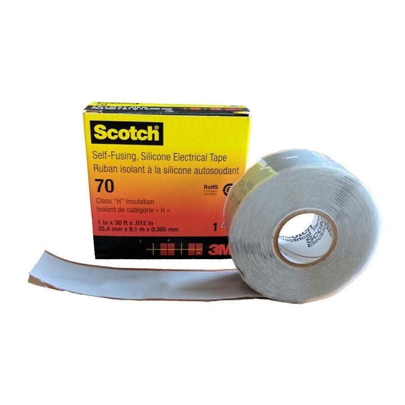 Rubans d'Isolation Auto-Soudables Scotch® 70 3M 25mm x 9m 3M CNT-7000006225-GR Gris