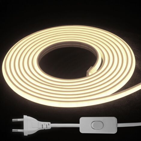 Rubans LED Type Externe 220V - Bande de Lumière de Perles LED Mise en Évidence, Étanche IP65, Pour le Jardin et la Décoration Intérieure. (3000K, 2m)