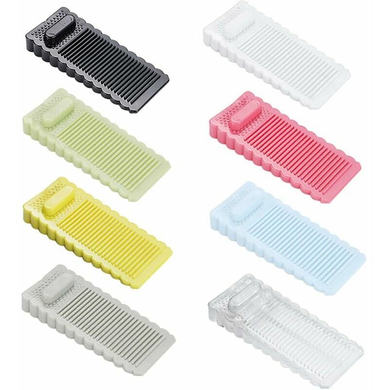 Hoopzi - Rubber Door Stopper, Wedges, 8 Pieces Door Stopper Bottom Rubber, Laminate Wedges, Made of Soft Rubber, Durable, Non-slip, Stackable for