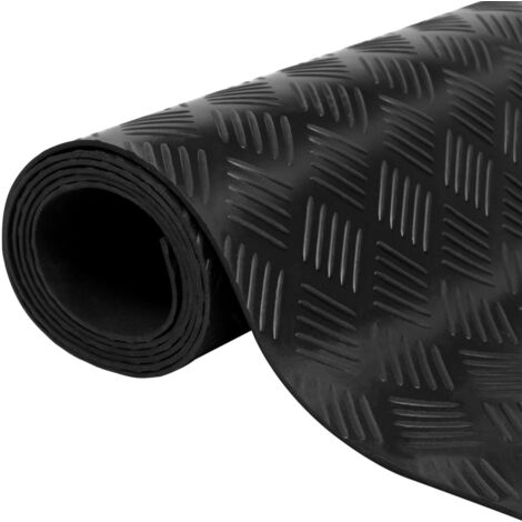 Rubber Floor Mat Anti-Slip 2 x 1 m Checker Plate vidaXL
