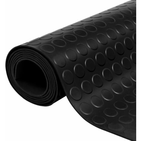 Black Dotted Electrical Insulation Anti Skid Rubber Mat, For