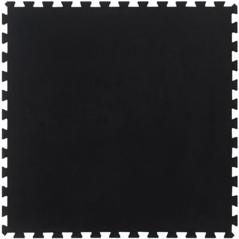 Rubber Floor Tile Black 12 mm 100x100 cm vidaXL