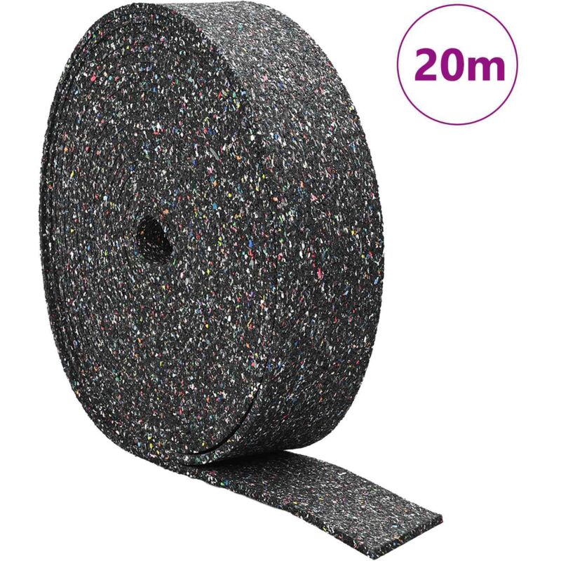 Rubber Granulate Roll Black 200 x 5 x 0.6 cm Rubber vidaXL