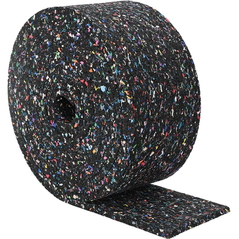 Rubber Granulate Roll Black 1000 x 10 x 0.6 cm Rubber vidaXL